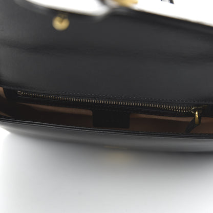 Gucci Calfskin Matelasse Small GG Marmont Top Handle Shoulder Bag Black 5 of 10