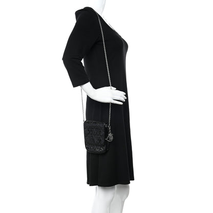 Christian Dior Patent Cannage Crossbody Pouch Black 2 of 8