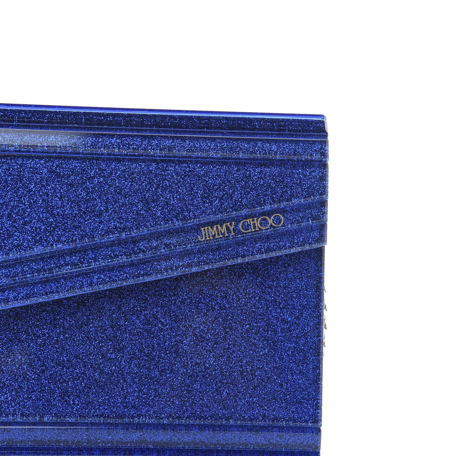 Jimmy Choo Acrylic Glitter Candy Clutch Blue 9 of 10