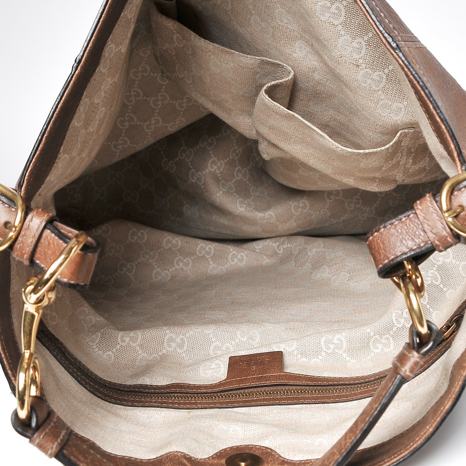 Gucci Calfskin Large Harness Hobo Maple Brown 5 of 13