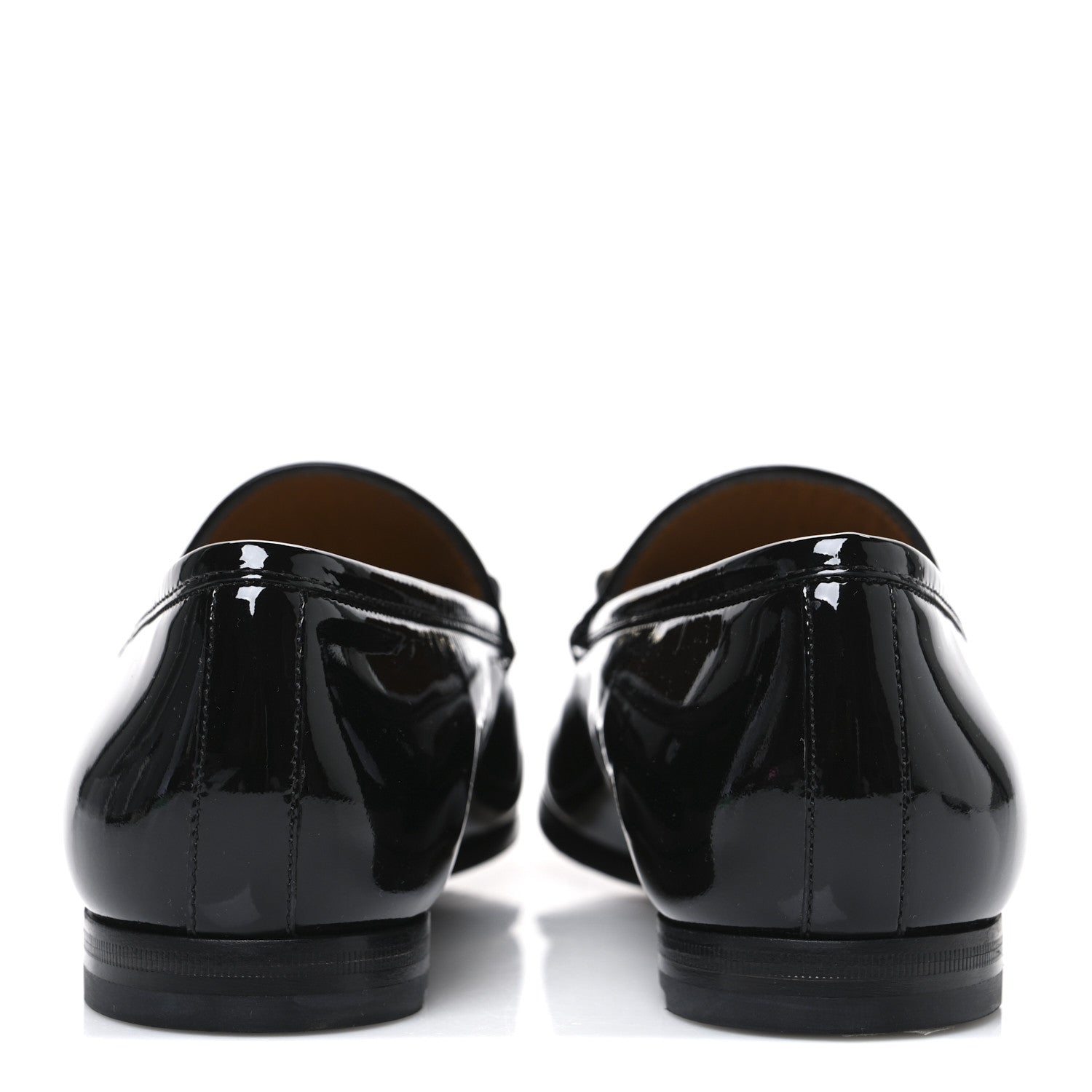 Gucci Patent Womens Jordaan Loafers 38.5 Black 6 of 11