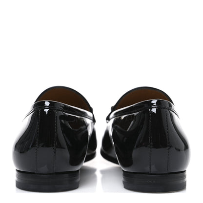 Gucci Patent Womens Jordaan Loafers 38.5 Black 6 of 11