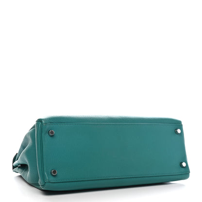 Hermes Chevre Mysore Kelly Retourne 32 Bleu Paon 6 of 18