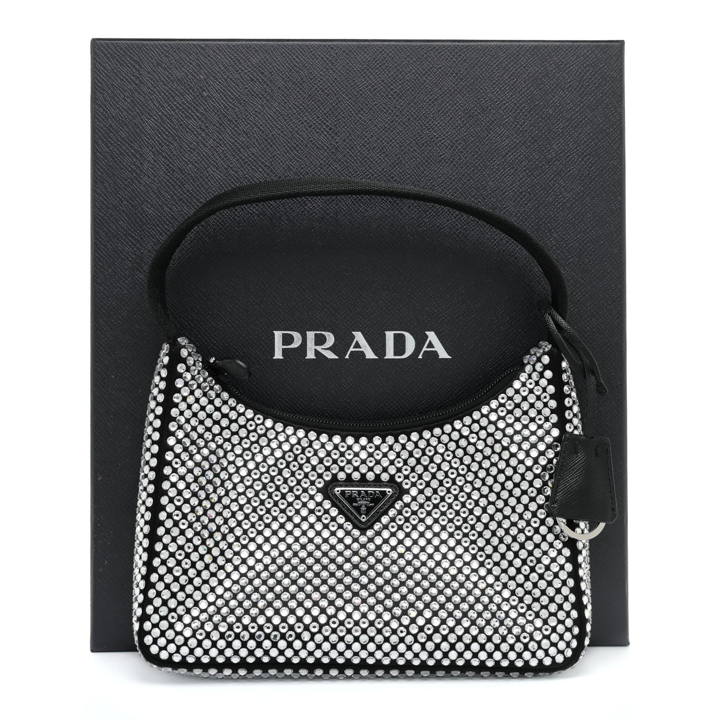 Satin Crystal Mini Re-Edition 2000 Bag Cristal