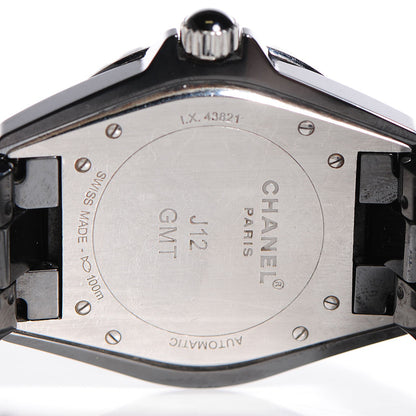 Chanel Stainless Steel Ceramic 41mm J12 GMT Automatic Watch Black 6 of 7