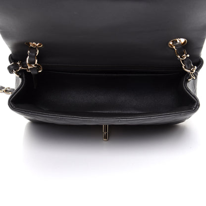 Chanel Lambskin Quilted Mini Rectangular Flap Dark Grey 4 of 11