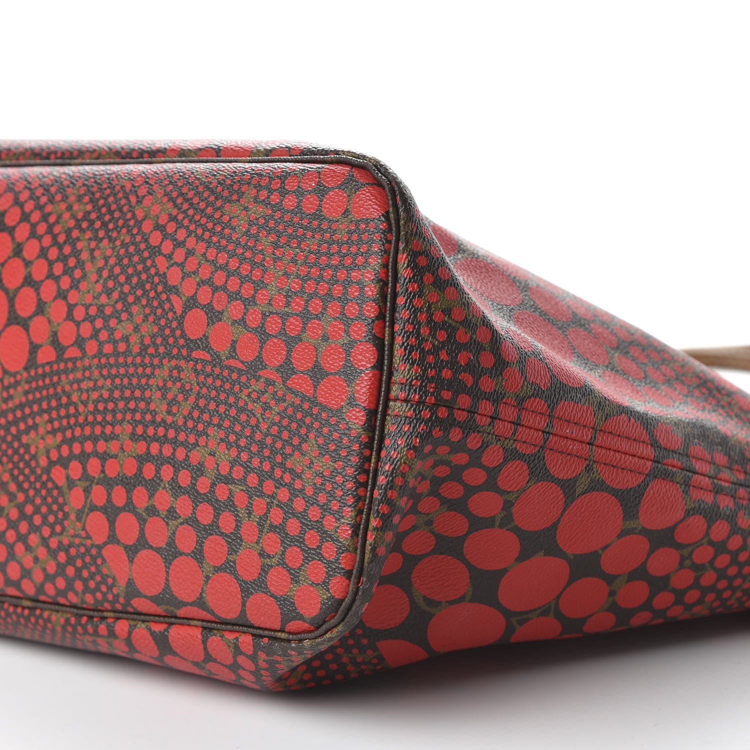 Louis Vuitton Monogram Kusama Waves Neverfull MM Red 7 of 10