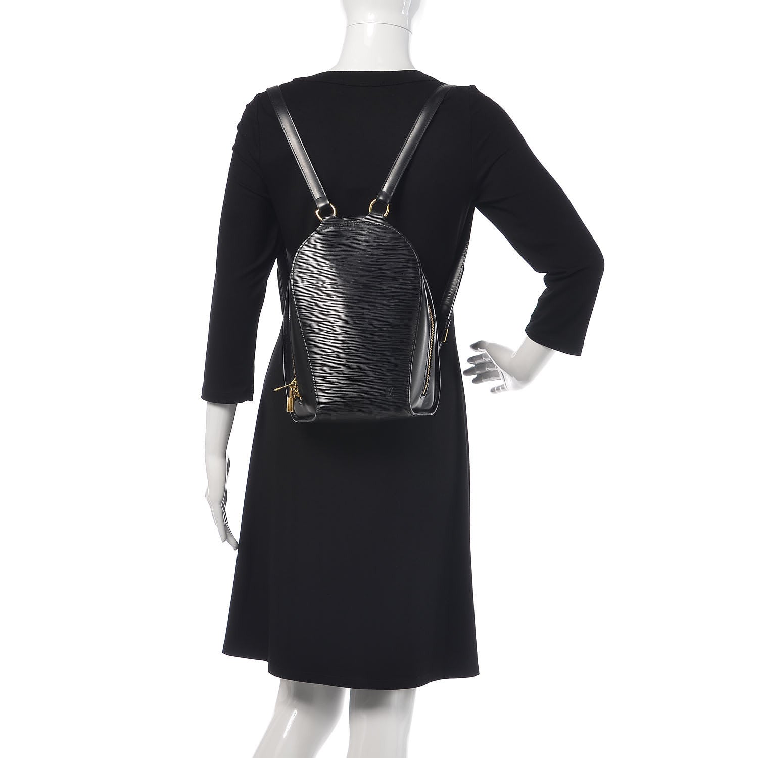 Louis Vuitton Epi Mabillon Backpack Black 2 of 12