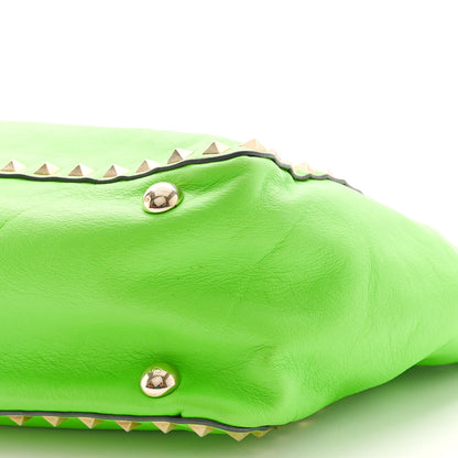 Valentino Garavani Vitello Small Rockstud Tote Green Fluo 9 of 12