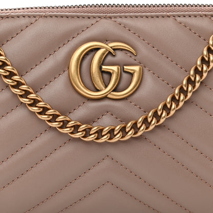 Gucci Calfskin Matelasse Mini GG Marmont Chain Bag Porcelain Rose 8 of 12