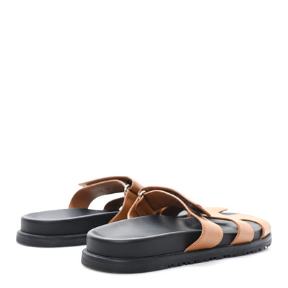 Hermes Calfskin Womens Chypre Sandals 39 Naturel 5 of 10