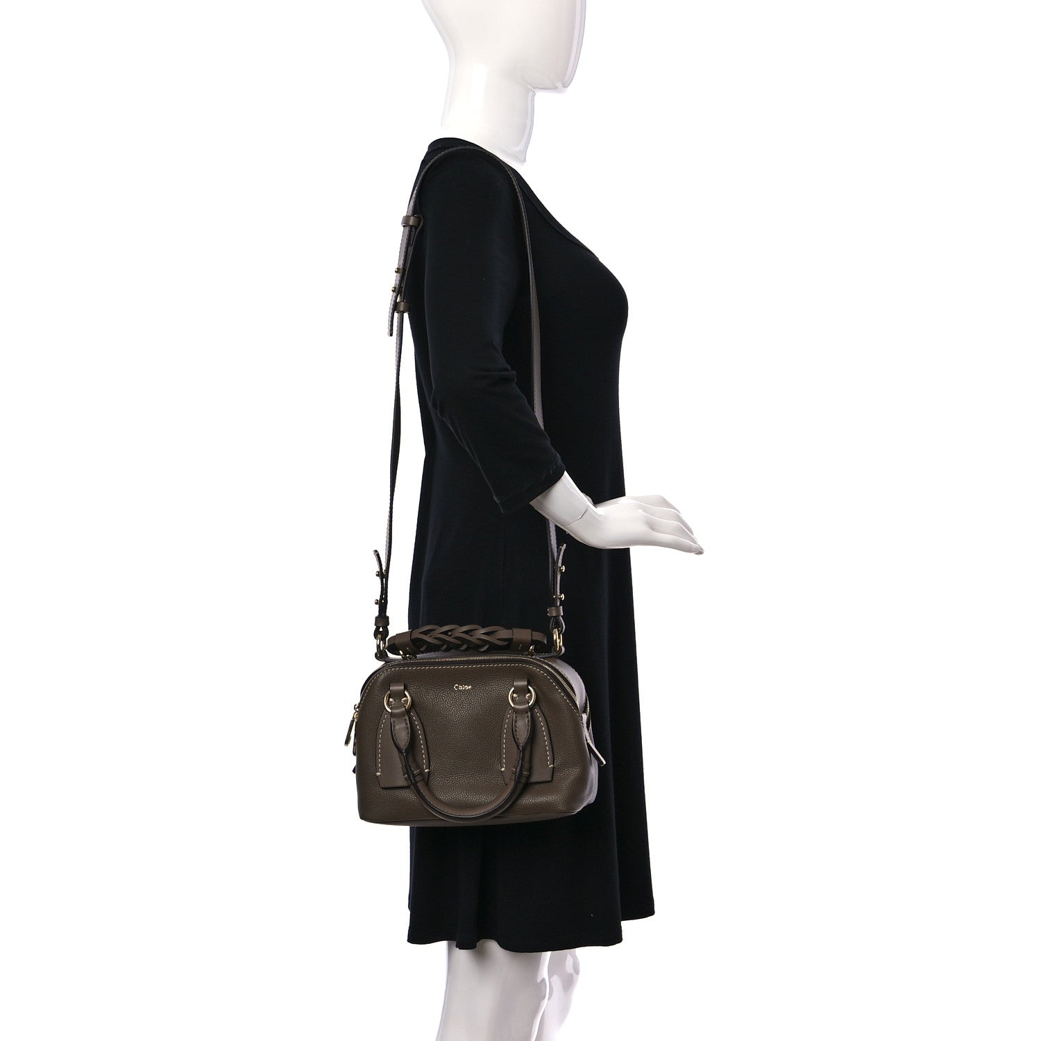 Chloe Calfskin Small Daria Army Green 3 of 21