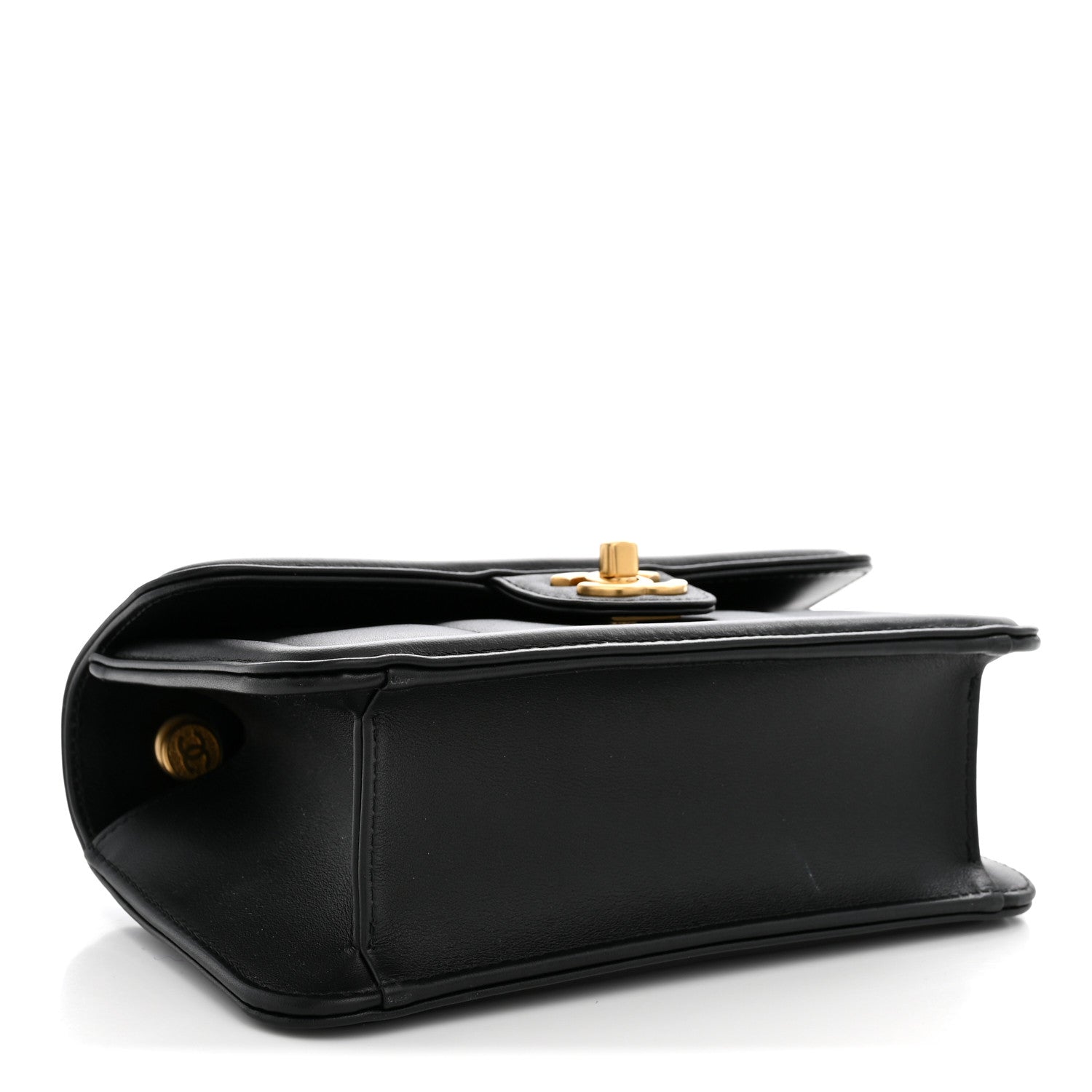Chanel Lambskin Calfskin Mini Chocolate Bar Flap Bag Black 4 of 11