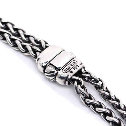 David Yurman Sterling Silver 18K Yellow Gold 8mm Double Wheat Chain Necklace 4 of 4