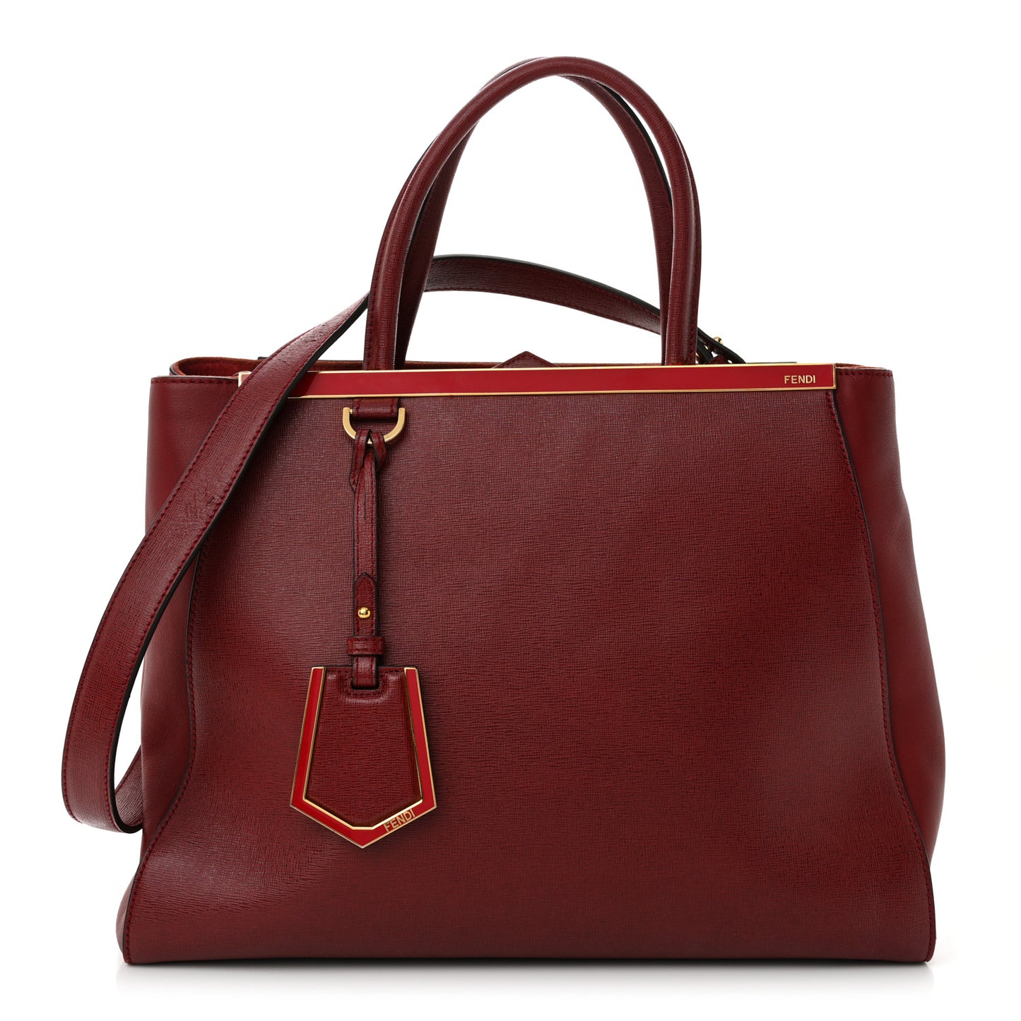 Vitello Elite Regular 2Jours Tote Rosso Scuro Ciliegia