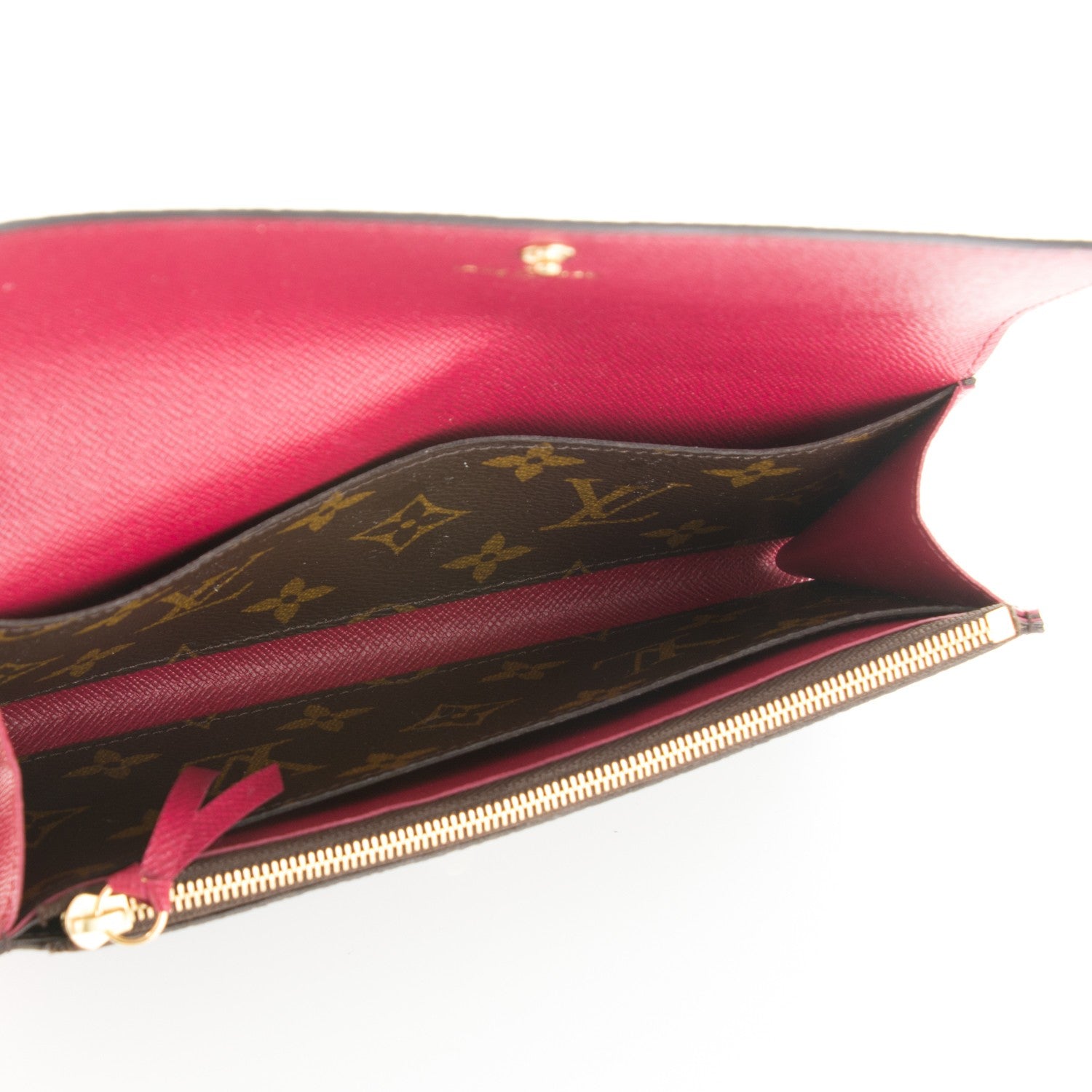 Louis Vuitton Monogram Emilie Wallet Fuchsia 5 of 7