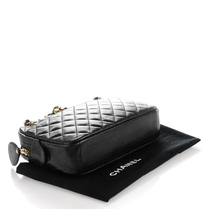 Chanel Lambskin Quilted Camera Case Black 4 of 9