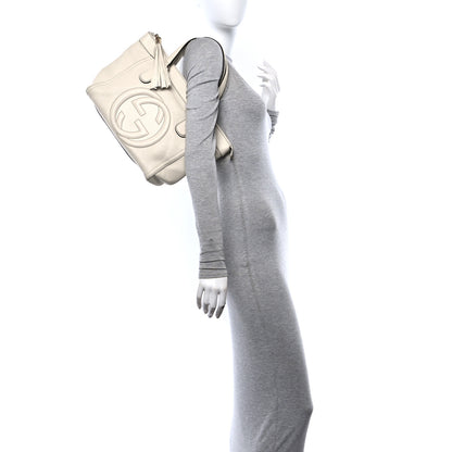 Gucci Pebbled Calfskin Small Soho Top Handle Bag Off White 2 of 9