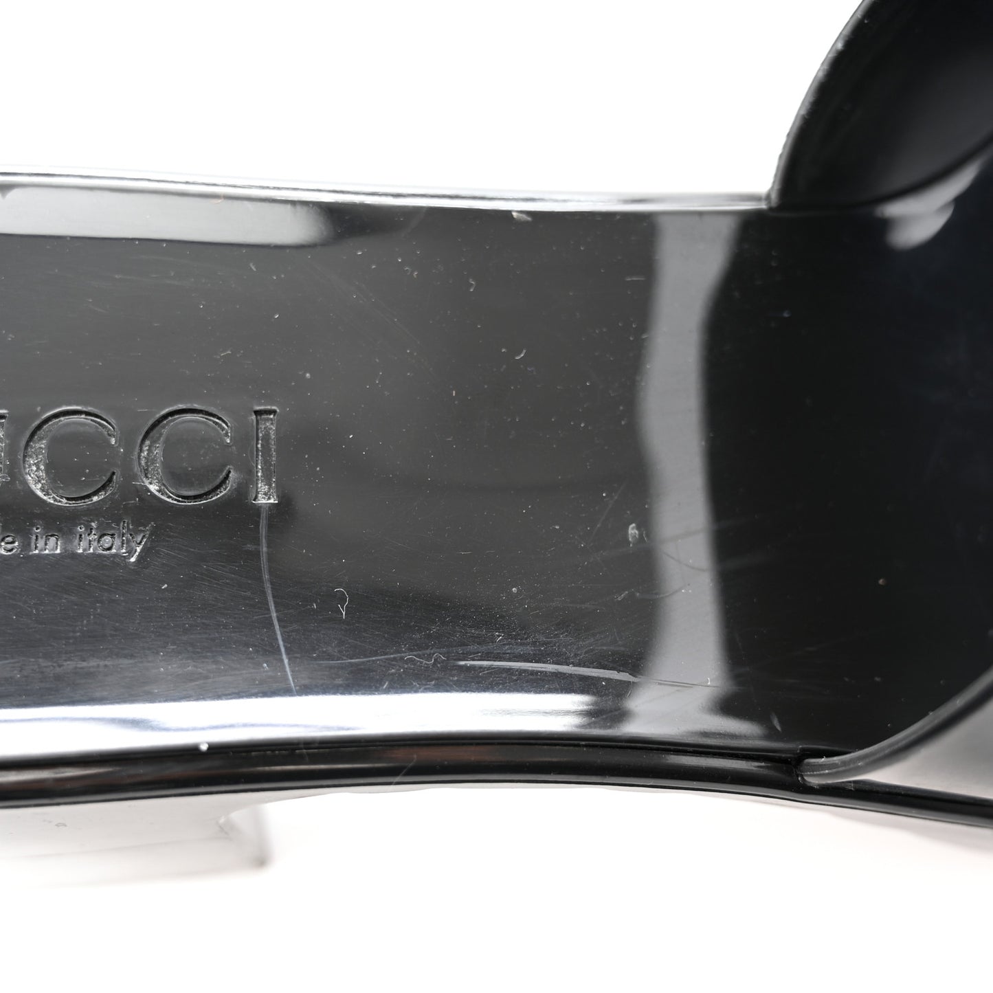 Rubber Gucci Logo Womens Platform 20/60mm Slide Sandals Black