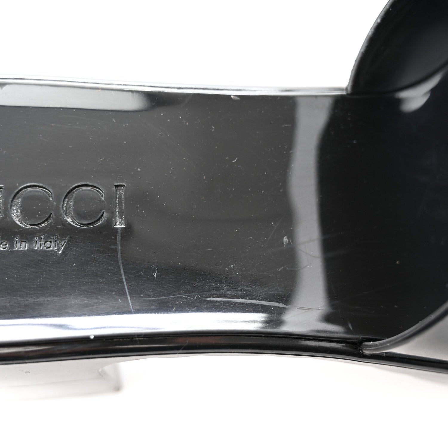 Gucci Rubber Gucci Logo Womens Platform 20/60mm Slide Sandals Black 9 of 15