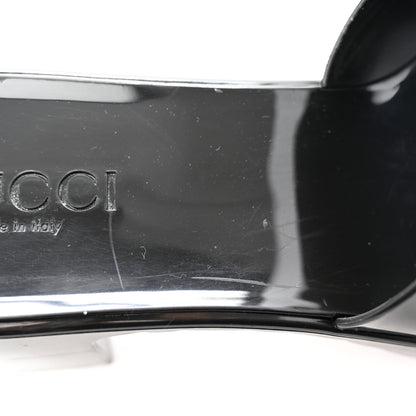 Gucci Rubber Gucci Logo Womens Platform 20/60mm Slide Sandals Black 9 of 15