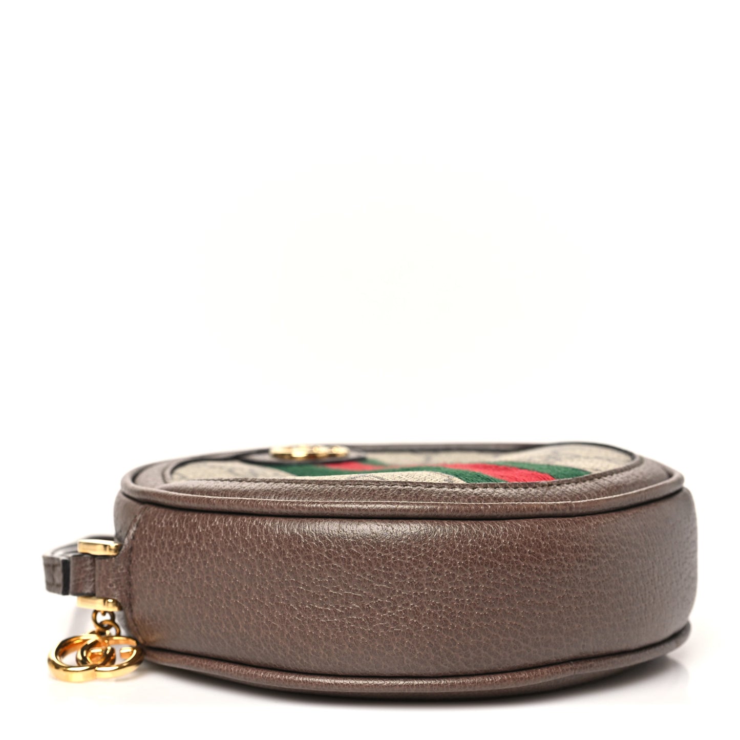 GG Supreme Monogram Web Ophidia Circle Wristlet Beige New Acero