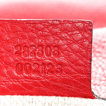 Gucci Pebbled Calfskin Large Soho Shoulder Bag Red 7 of 10