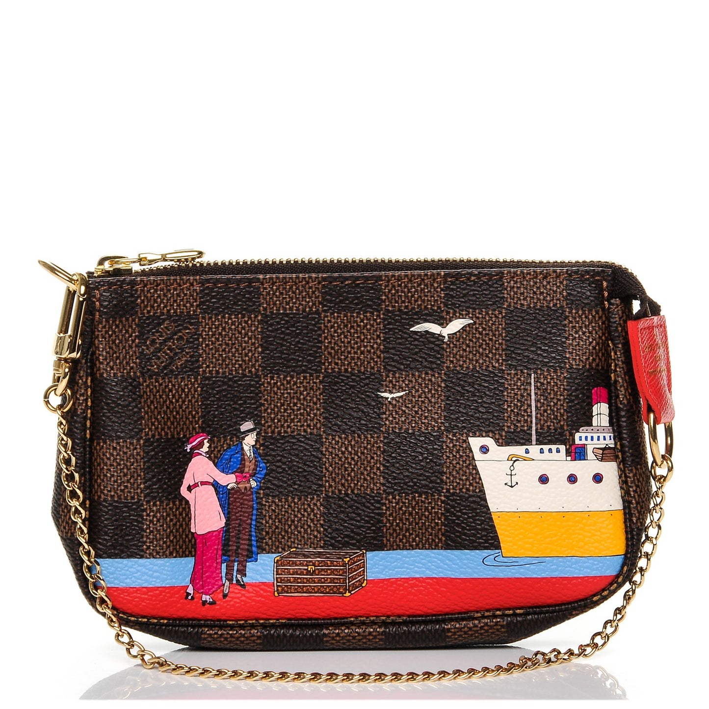 Damier Ebene 2016 Christmas Animation Mini Pochette Accessories