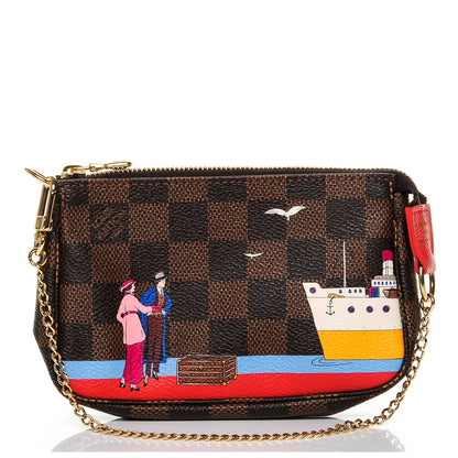 Louis Vuitton Damier Ebene 2016 Christmas Animation Mini Pochette Accessories 1 of 6