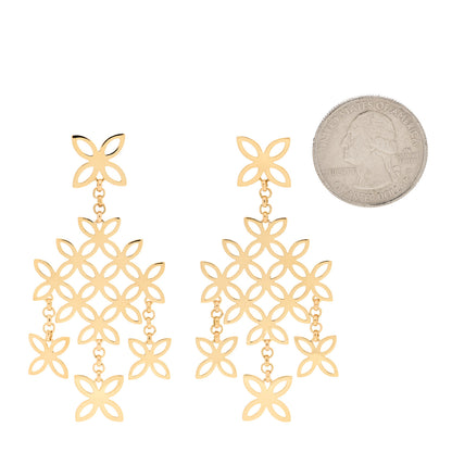 John Hardy 18K Yellow Gold Kawung Chandelier Earrings 2 of 6