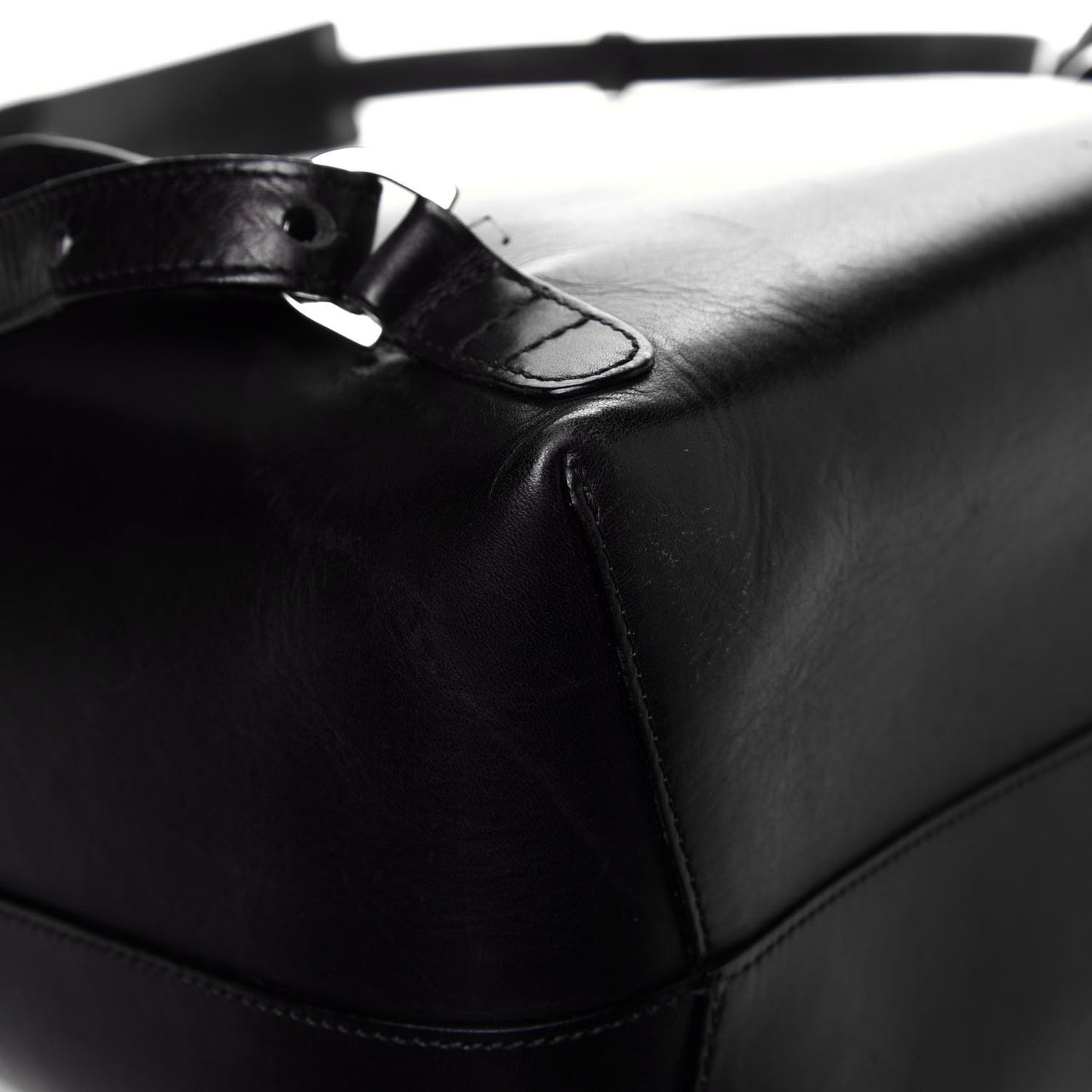 Vegetable Tanned Calfskin Backpack Black Flamma
