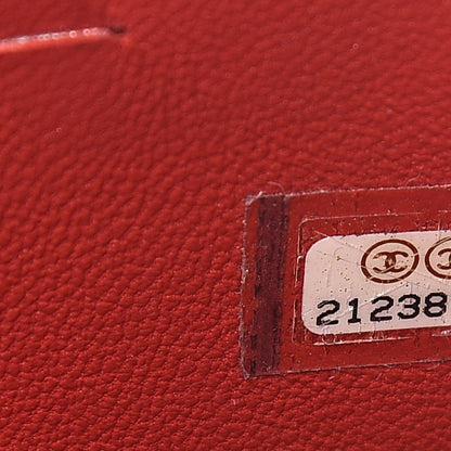 Chanel Lambskin Quilted Small Boy Zip Around Wallet Red 8 of 16