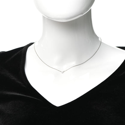 Tiffany Platinum Diamond .08ct Elsa Peretti Diamonds by the Yard Pendant Necklace 2 of 5