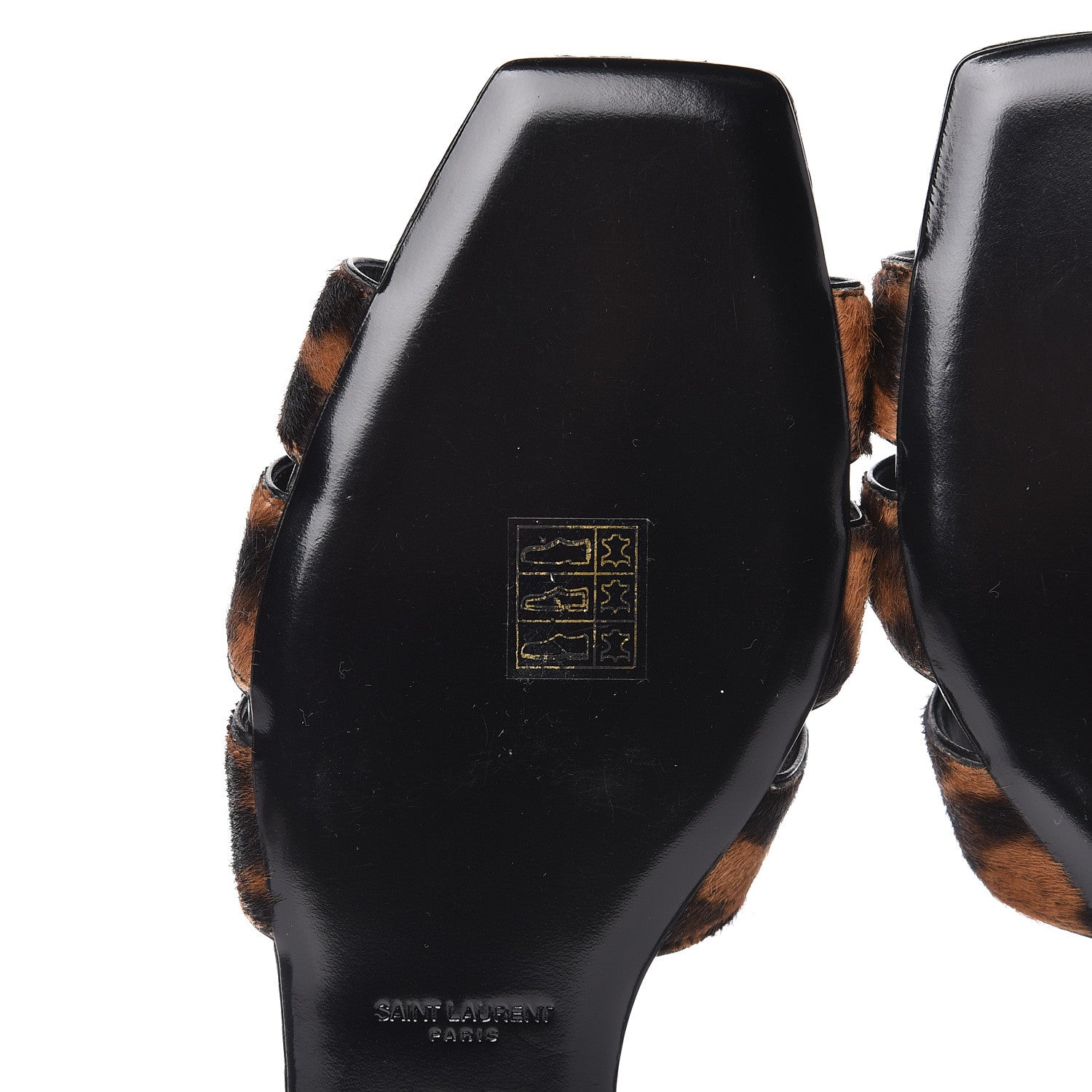 Saint Laurent Calfskin Calf Hair Nu Pied 05 Slide Sandals 40 Safari 6 of 9
