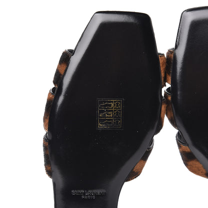 Saint Laurent Calfskin Calf Hair Nu Pied 05 Slide Sandals 40 Safari 6 of 9
