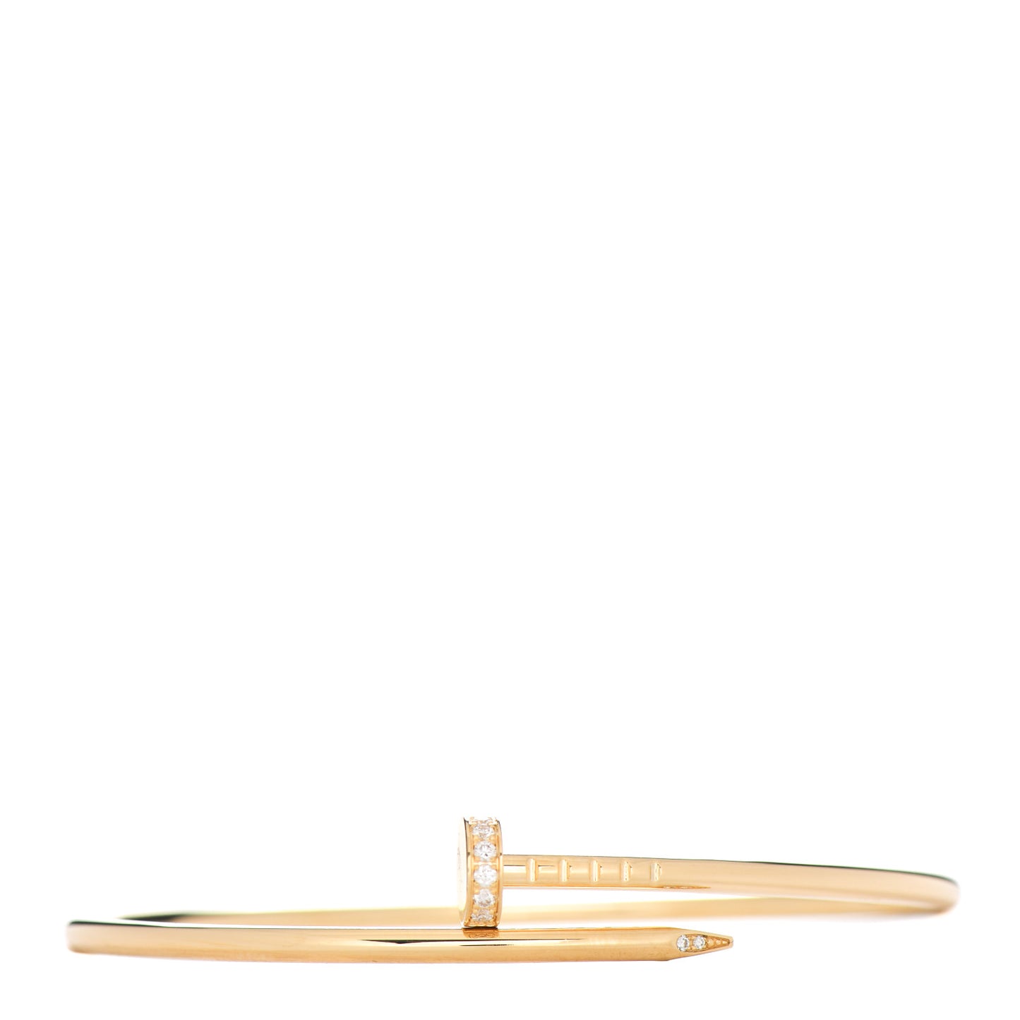 18K Yellow Gold Diamond Small Juste Un Clou Bracelet 17