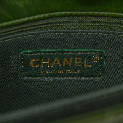 Chanel Calfskin Chevron Quilted Mini Coco Handle Flap Green 7 of 10