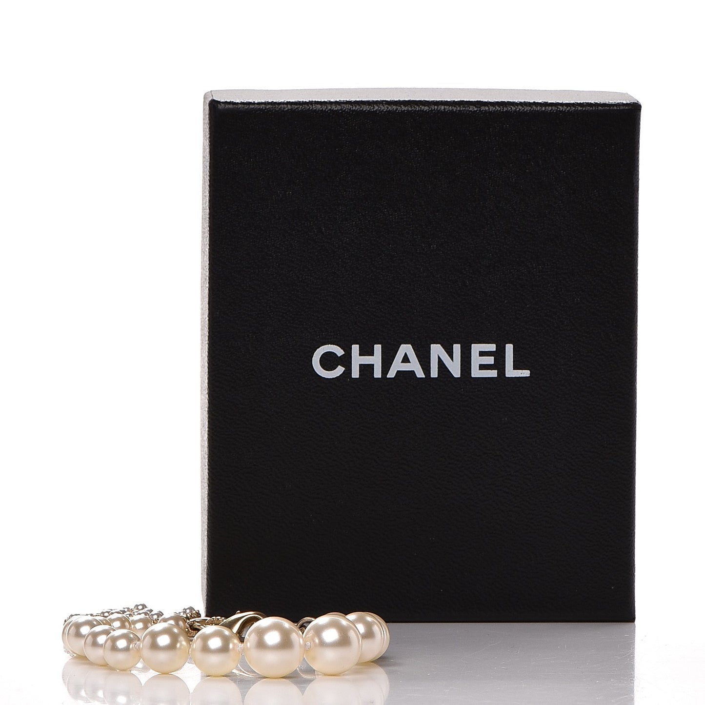 Pearl Crystal CC Bracelet Gold