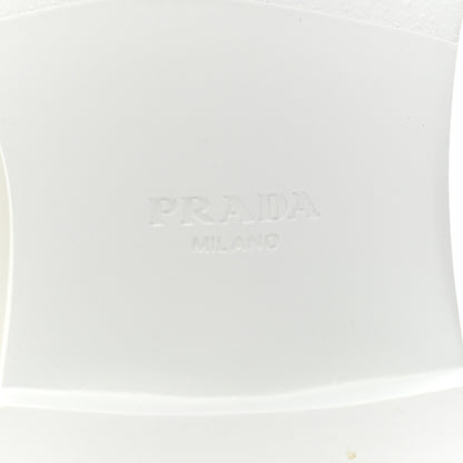 Prada Vernice Triangle 50mm Loafers 38.5 White 6 of 13
