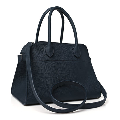 The Row Grained Calfskin Soft Margaux 10 Dark Navy 3 of 10