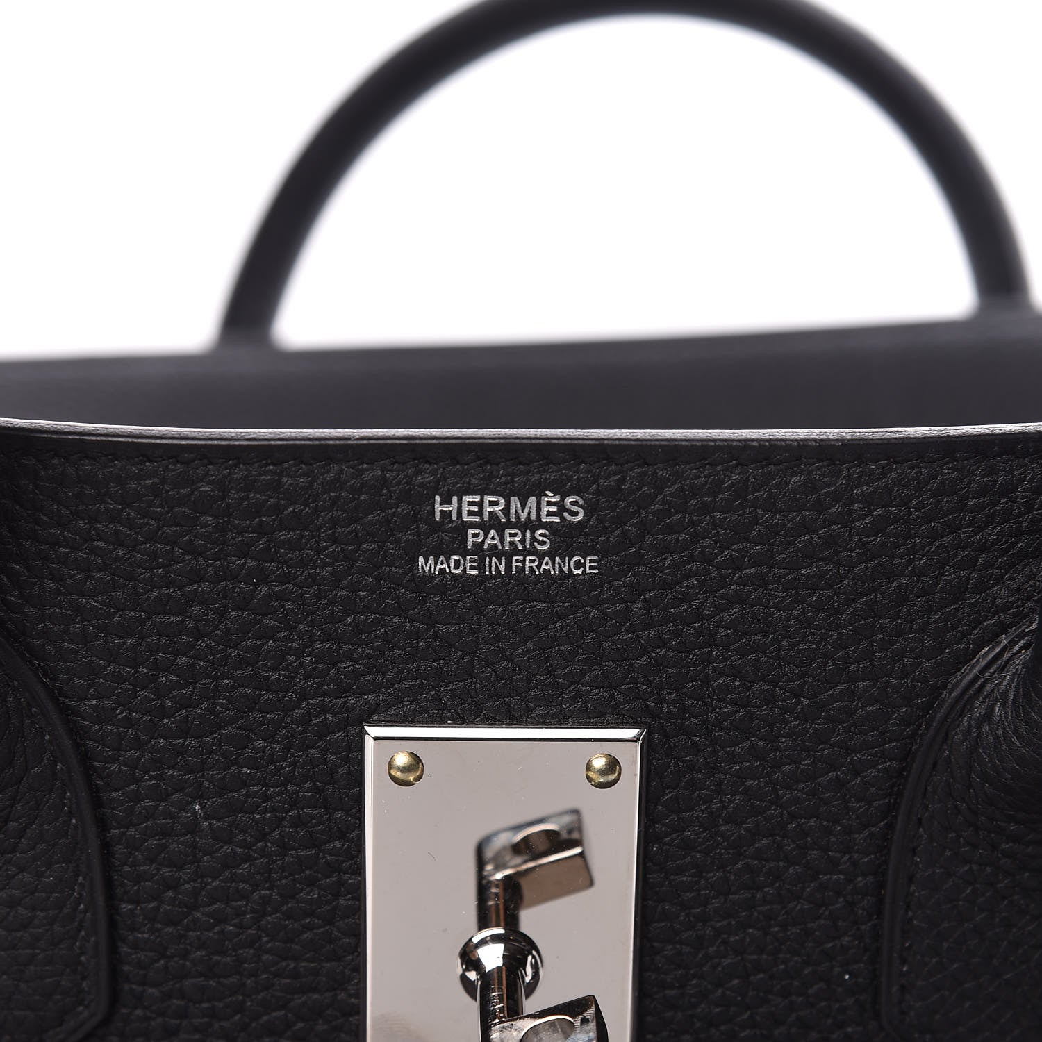 Hermes Togo Wool HAC Travel Birkin 50 Black 8 of 10