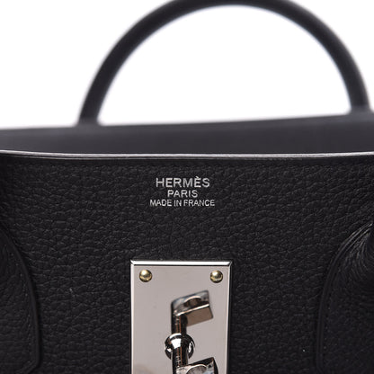 Hermes Togo Wool HAC Travel Birkin 50 Black 8 of 10