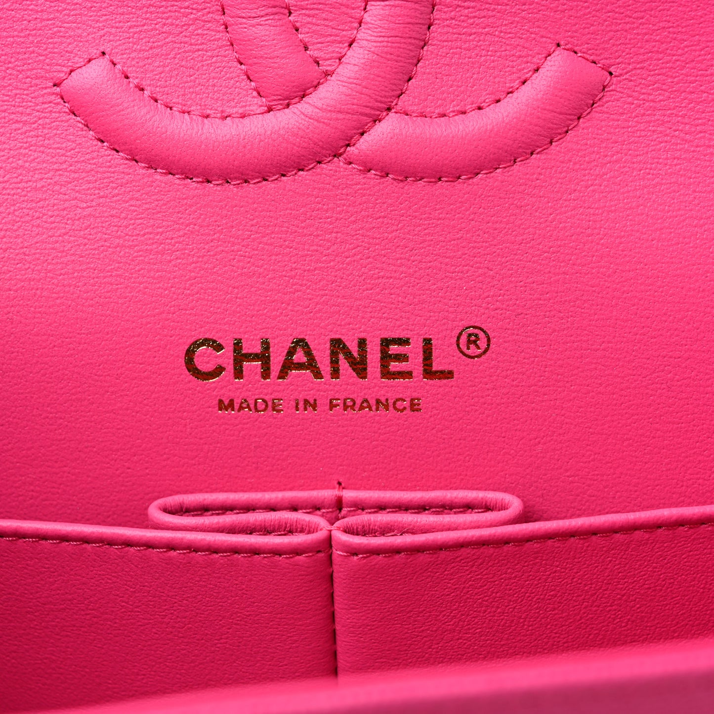 Caviar Quilted Medium Double Flap Dark Pink