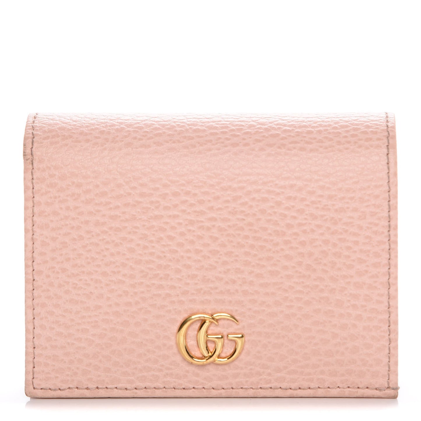 Dollar Calfskin GG Marmont Card Case Perfect Pink