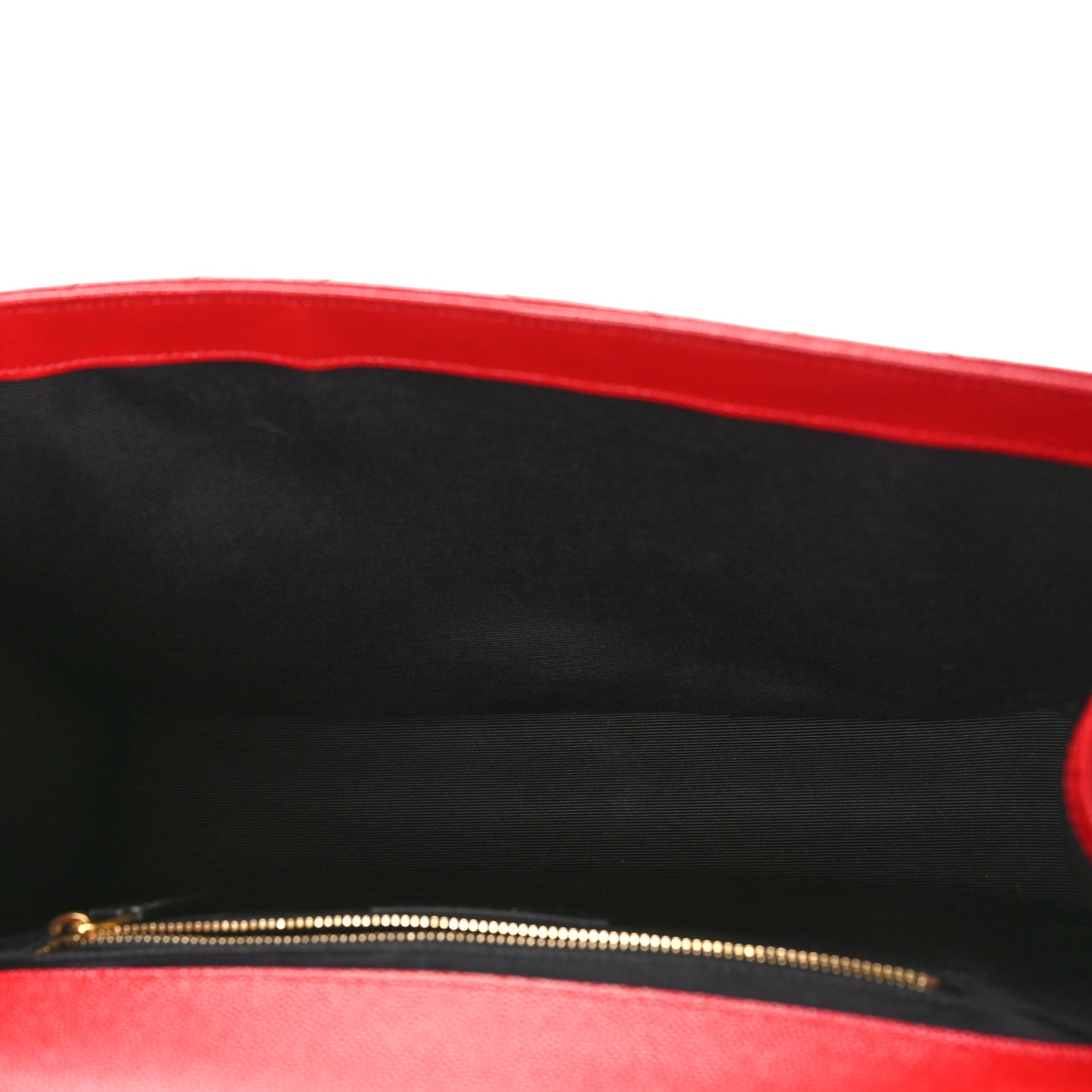 Grain De Poudre Matelasse Chevron Large Monogram Satchel Lipstick Red