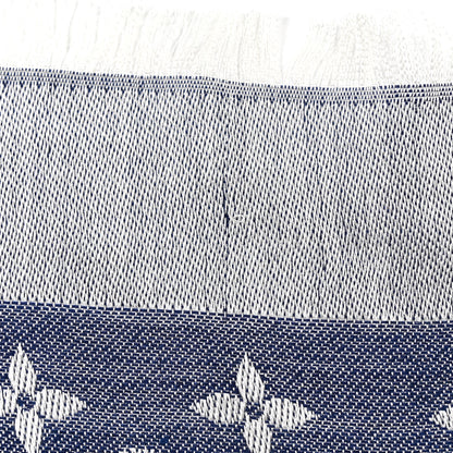 Louis Vuitton Silk Wool Monogram Denim Shawl Blue 5 of 6