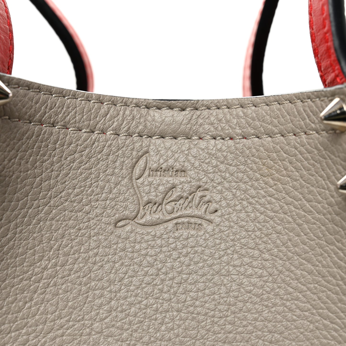 Calfskin Empire Spiked Mini Cabarock Shopper Tote Sasso