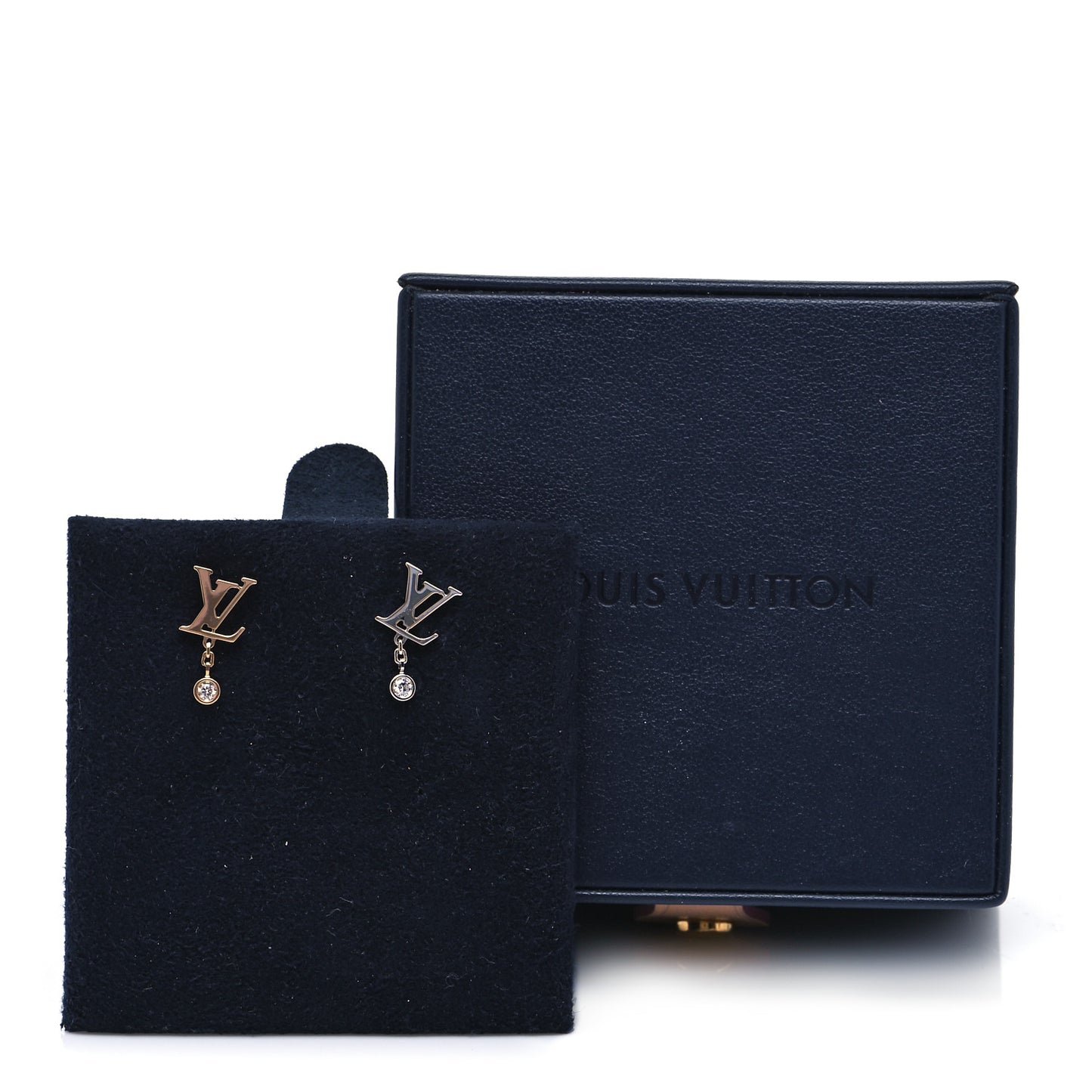 18K Pink White Gold Diamond Idylle Blossom LV Stud Earrings