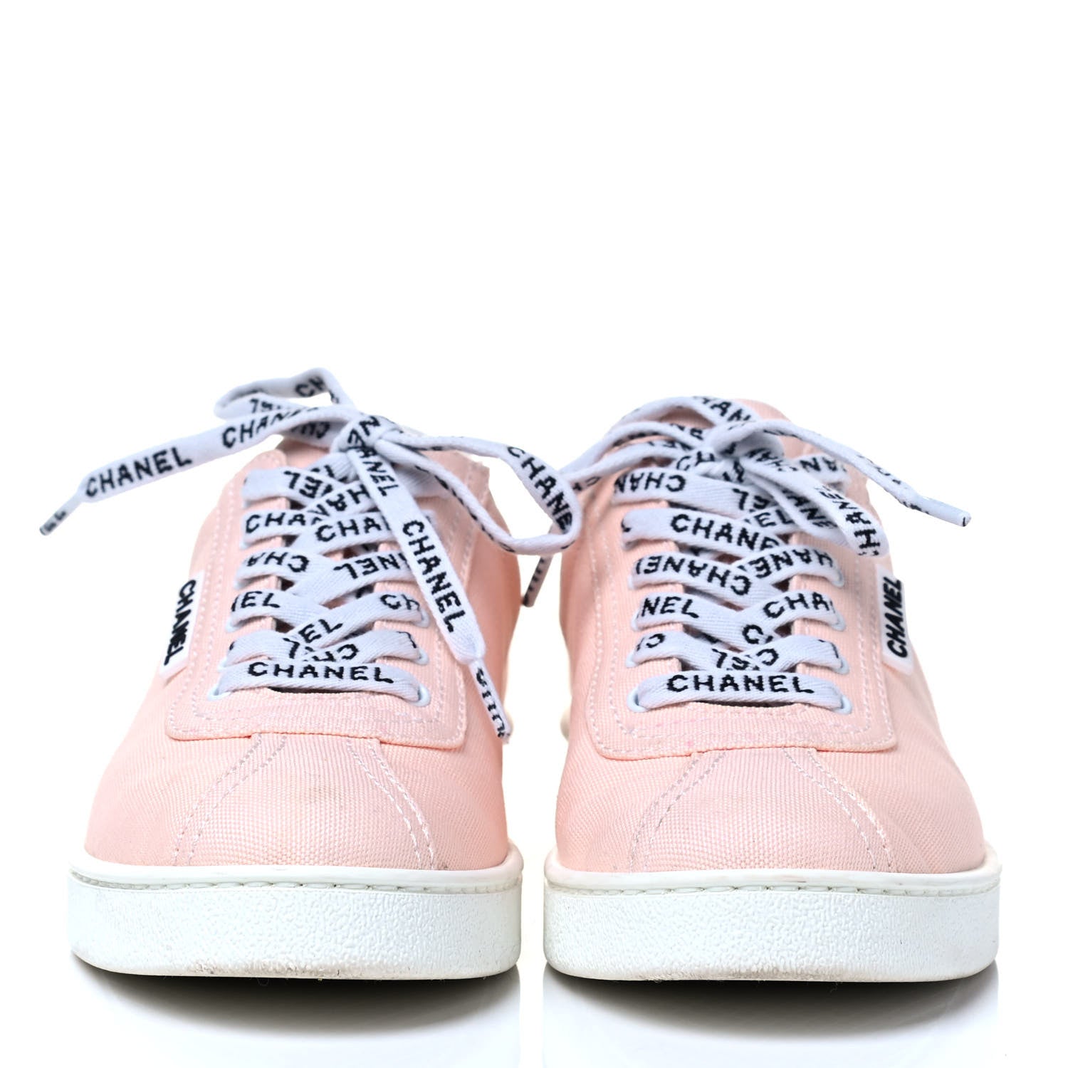 Chanel Canvas Womens Sneakers 38.5 Light Pink 4 of 8