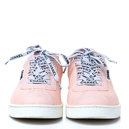 Chanel Canvas Womens Sneakers 38.5 Light Pink 4 of 8